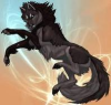 black anime wolf